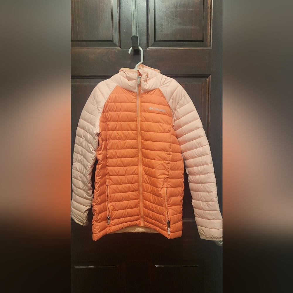 Columbia Kids' Puffer Jacket in Peach and Light Pink